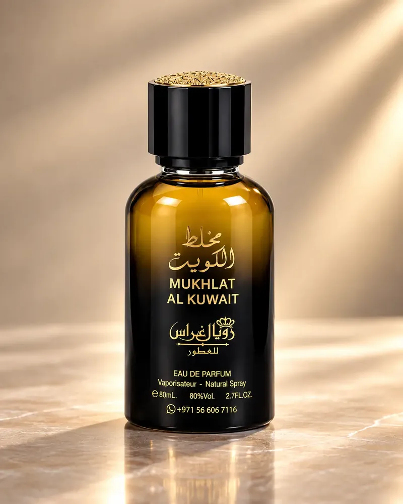 Mukhlat Al Kuwait fragrance bottle alone